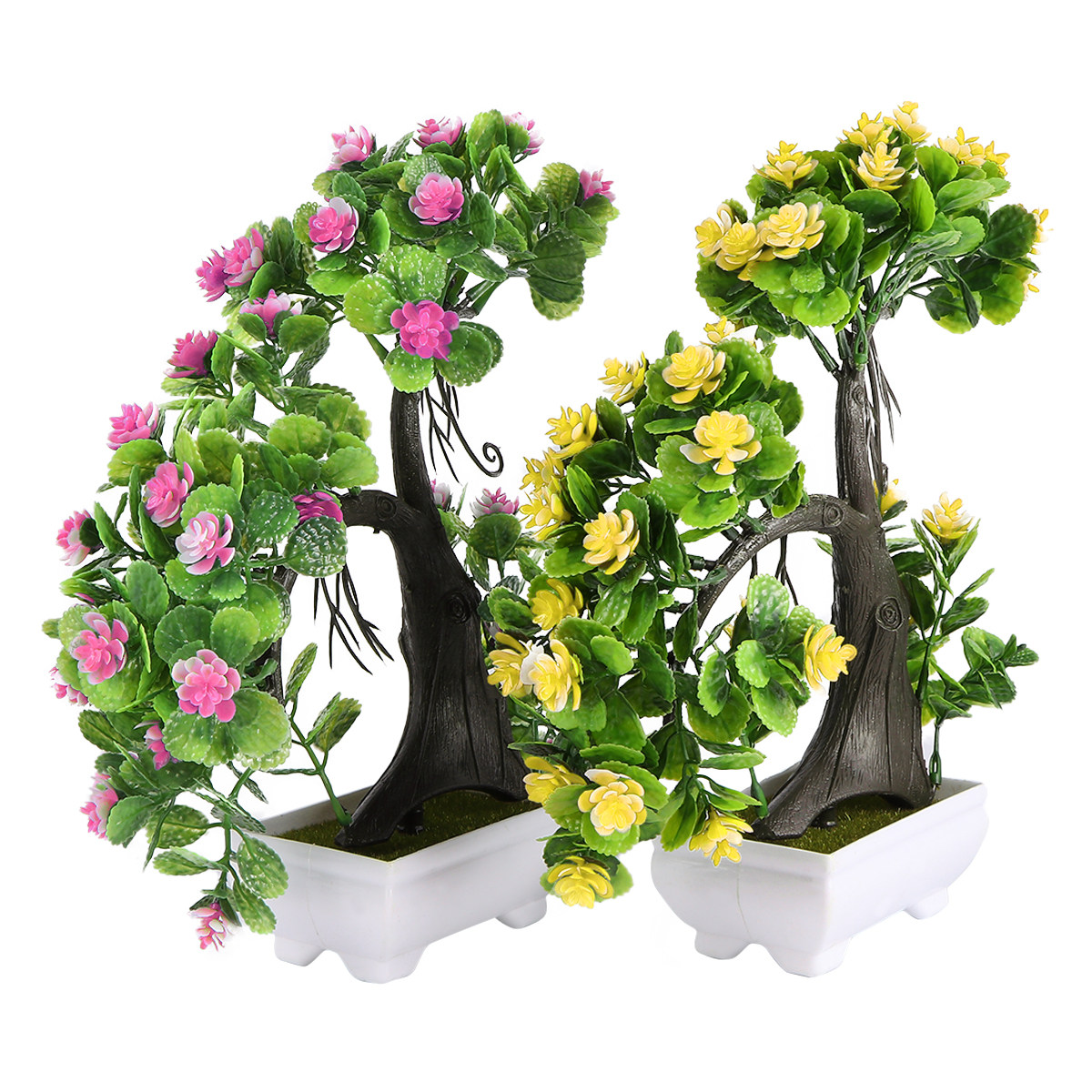 Bonsai Garden Restaurant - 2Pcs Lifelike Simulation Bonsai Plastic Flower