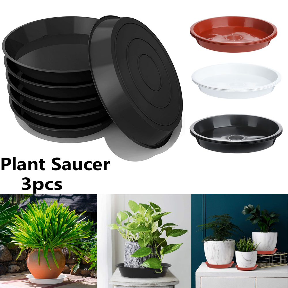 3Pcs Round Shaped Plant Trays  - đánh giá và giá Drip Tray Saucer