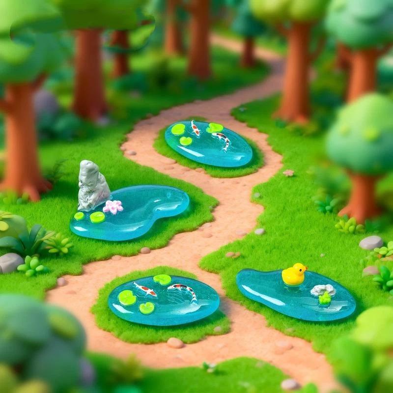 ⑧ Mini Resin Pond Ornaments Wi - đánh giá và giá Bonsai Garden With Koi Pond