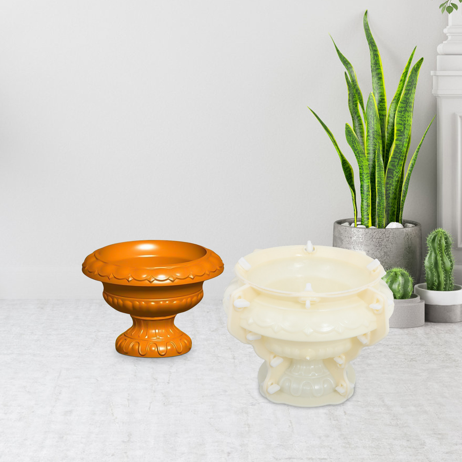 Cactus Concrete Mold Vase Ceme - đánh giá và giá Bonsai Garden Plants
