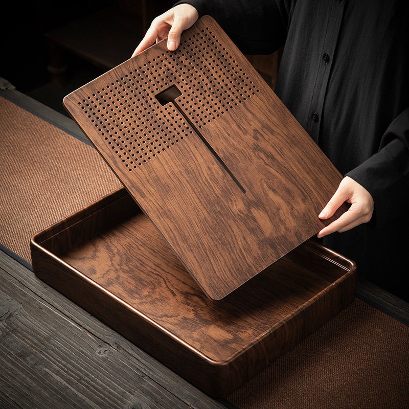 Rectangular Bamboo Tea Tray wi - đánh giá và giá Drip Tray Saucer