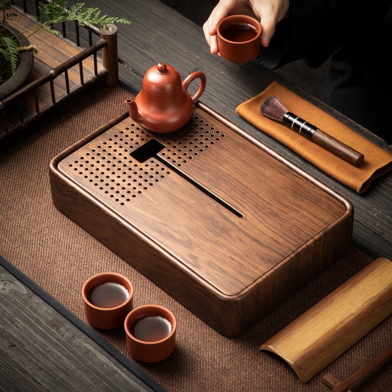 Rectangular Bamboo Tea Tray wi - đánh giá và giá Drip Tray Saucer
