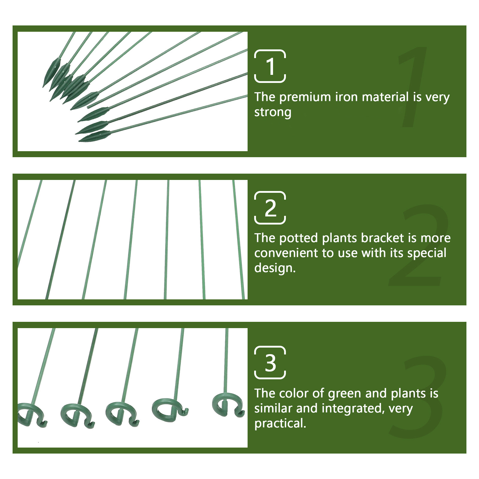 10Pcs Iron Plant Support Rack  - đánh giá và giá Bonsai Garden Plants