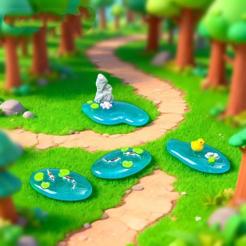 【S】Mini Resin Pond Ornaments W - đánh giá và giá Bonsai Garden With Koi Pond